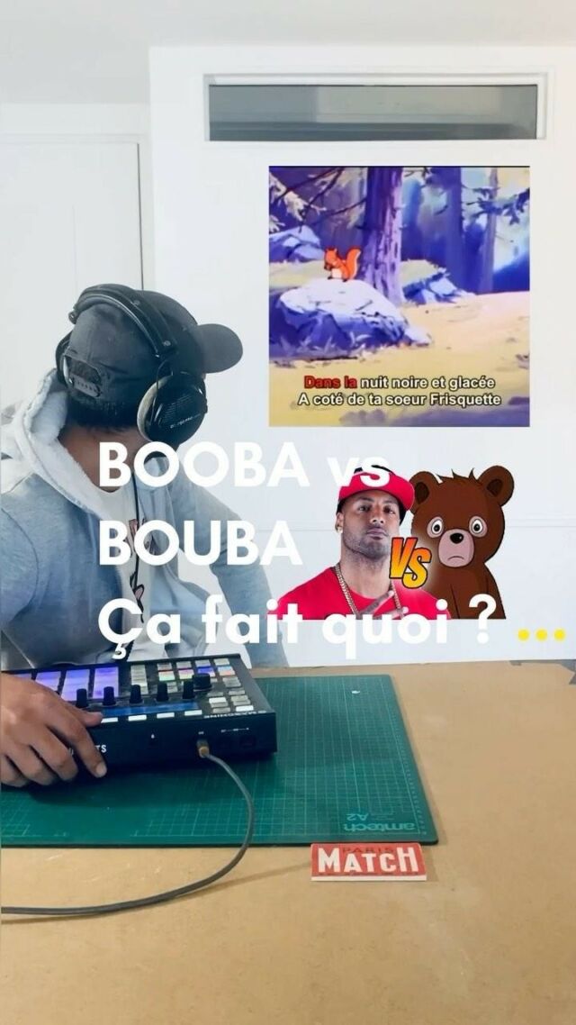 Kicker sur le générique VF de 🐻 Bouba le petit ourson 🐻, par Booba 
Ça fait quoi ? 
.
Booba en feat dans 3 styles différents.
.
Contrainte ? Utiliser uniquement le Sample Original ! 
.
.
#bouba #clubdorothee #booba #boobaofficial #b2oba #92i #beat2boul #lunatic #futur #rapfr #rapfrancais #rapfrancaisbuzzz #rapfrance #rapbeats #beatmaking #beatmaker #fingerdrumming #sampling #sampler #france #boulogne #boulognebillancourt #leducdeboulogne